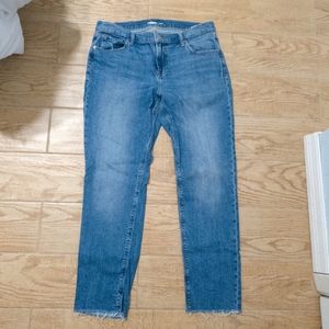 Old Navy Boyfriend Jeans with Raw Hem sz 12